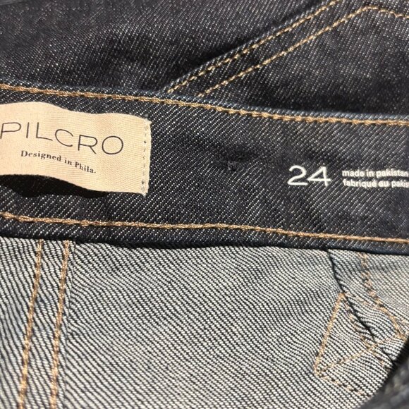 Pilcro Anthropologie The Myra Low-Rise Carpenter Crop Barrel Jeans Size 24 - Picture 6 of 6